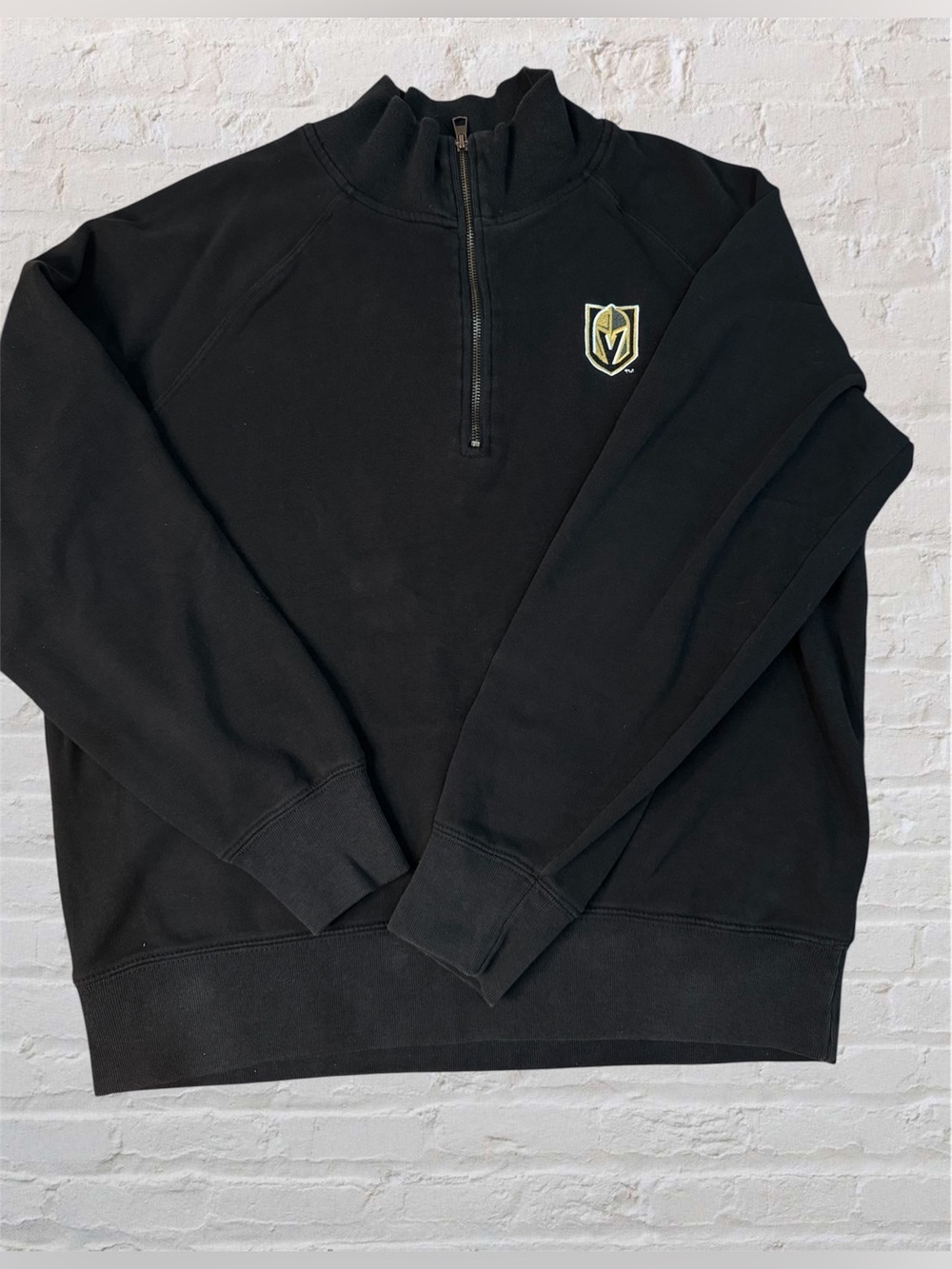 OTS NHL, Vegas Golden Knights, Black Quarter-Zip Pullover Hoodie